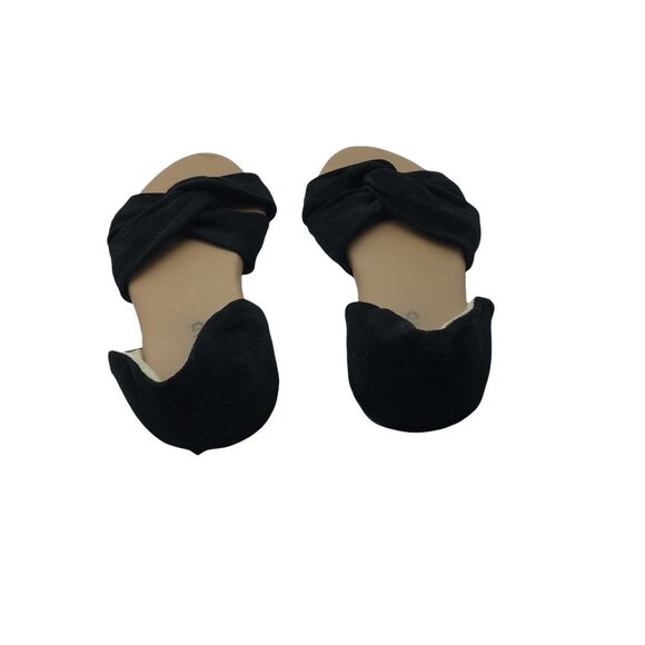 Torrid Sandals Women Size 7.5 Wide Width Criss Cross Slip On Black Cushion Soft - Picture 4 of 7